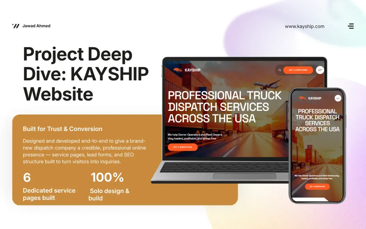 Kayship homepage hero section